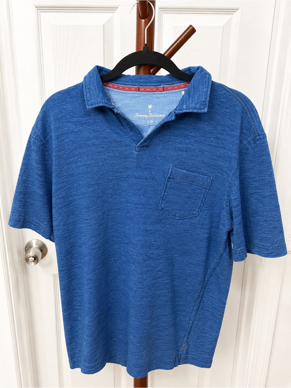 Tommy Bahama Blue Short-Sleeve Pocket Polo